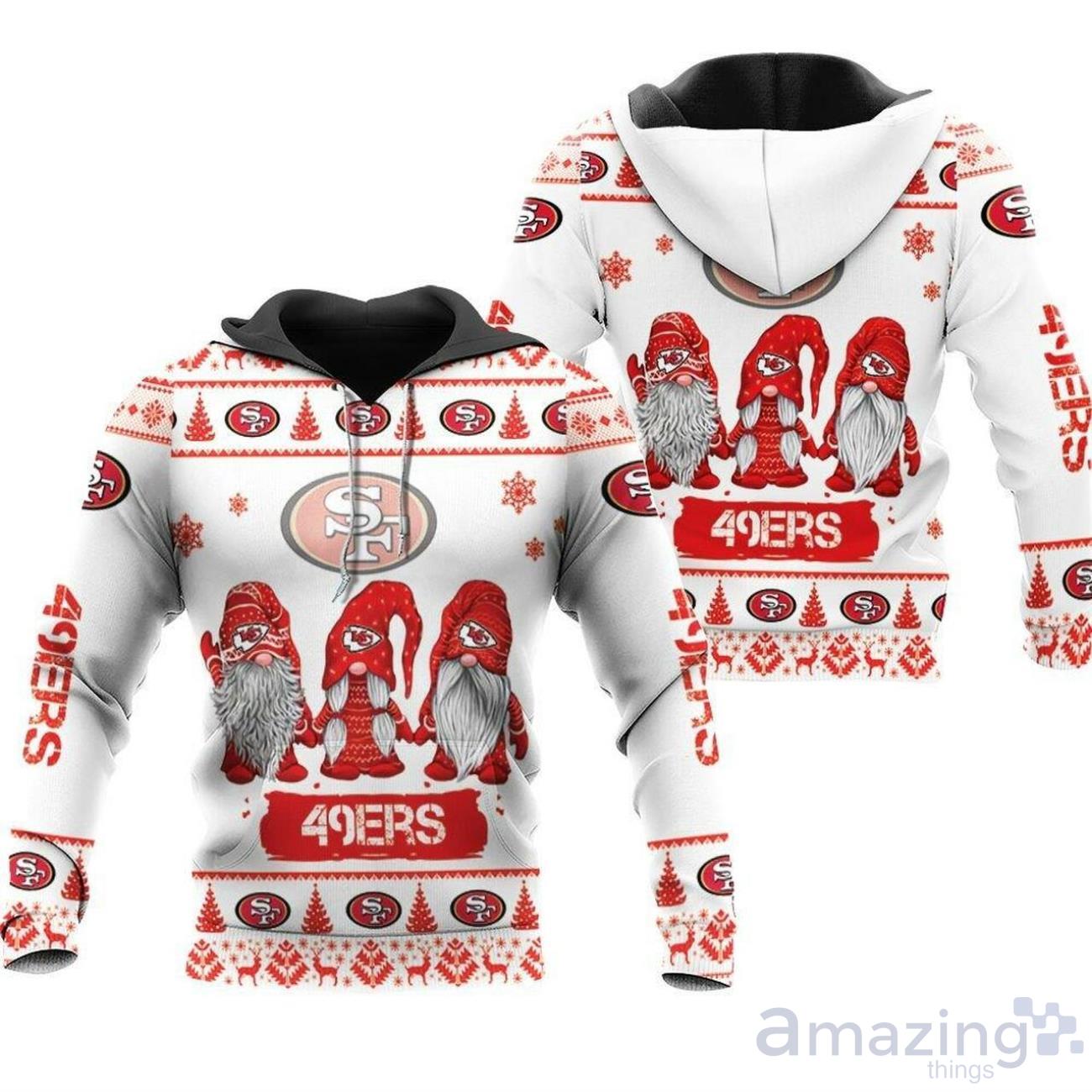 Official san Francisco 49ers Football Gnomes Christmas 2023 T