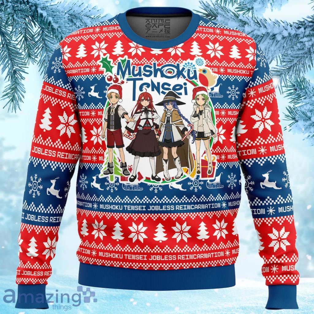 Christmas Joy Mushoku Tensei Jobless Reincarnation Ugly Christmas Sweater 3D Gift Christmas Funny Product Photo 1