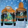 Christmas Miami Dolphins Grinch In Toilet Christmas 3D Pullover Hoodie