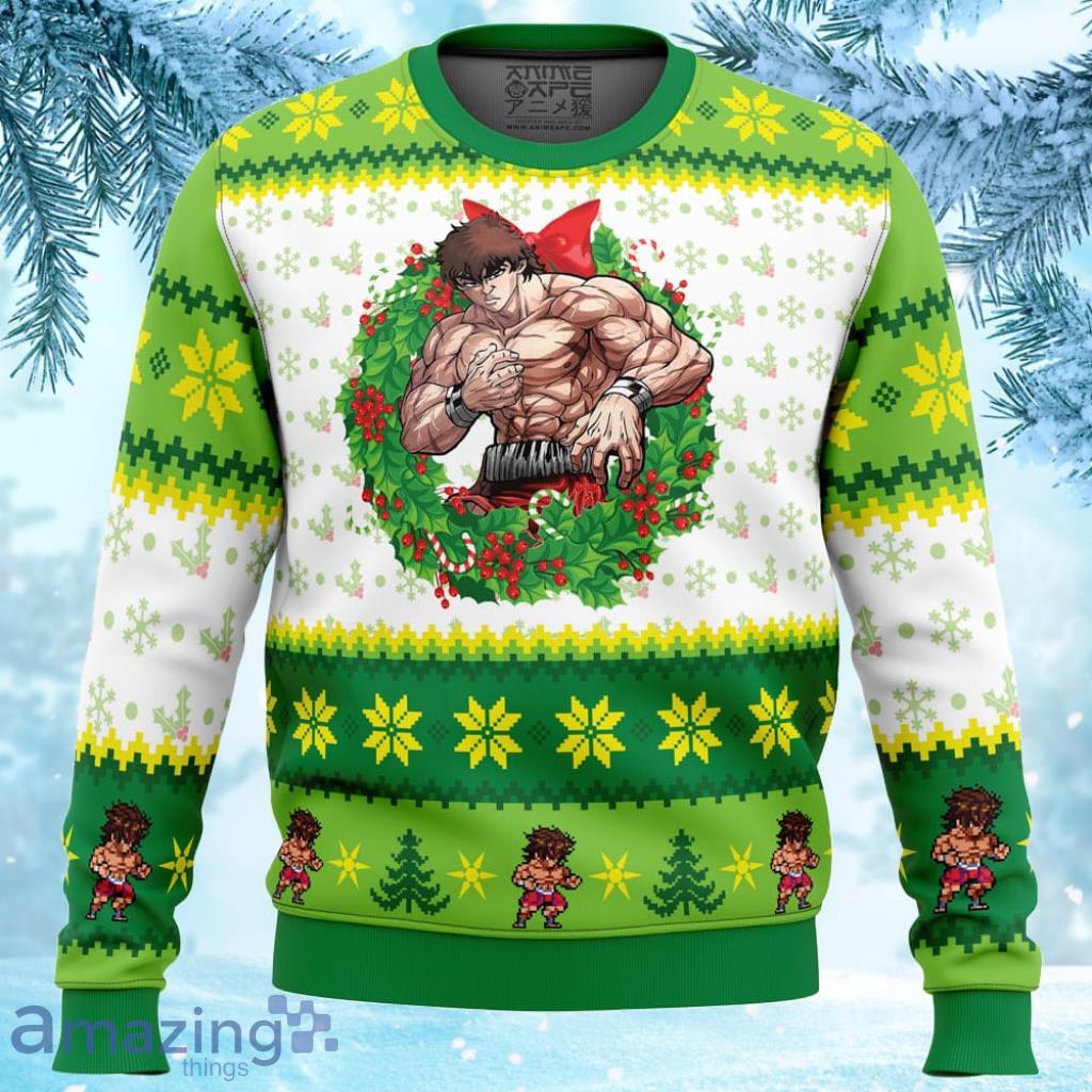 Christmas Season Baki Ugly Christmas Sweater 3D Gift Christmas Funny Product Photo 1