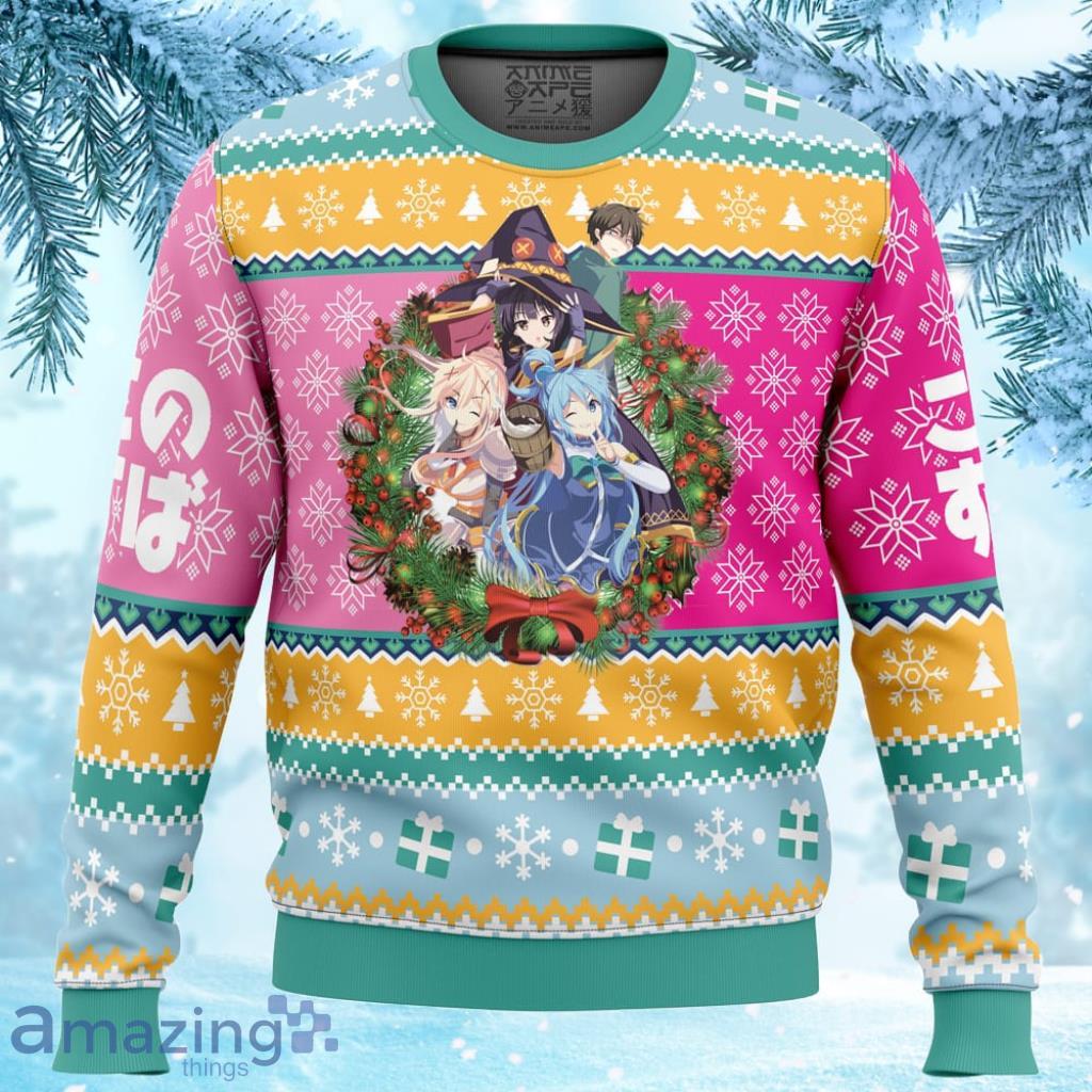 Christmas Spirit Konosuba Ugly Christmas Sweater 3D Gift Christmas Funny Product Photo 1 Christmas Spirit Konosuba Ugly Christmas Sweater 3D Gift Christmas Funny Product Photo 1