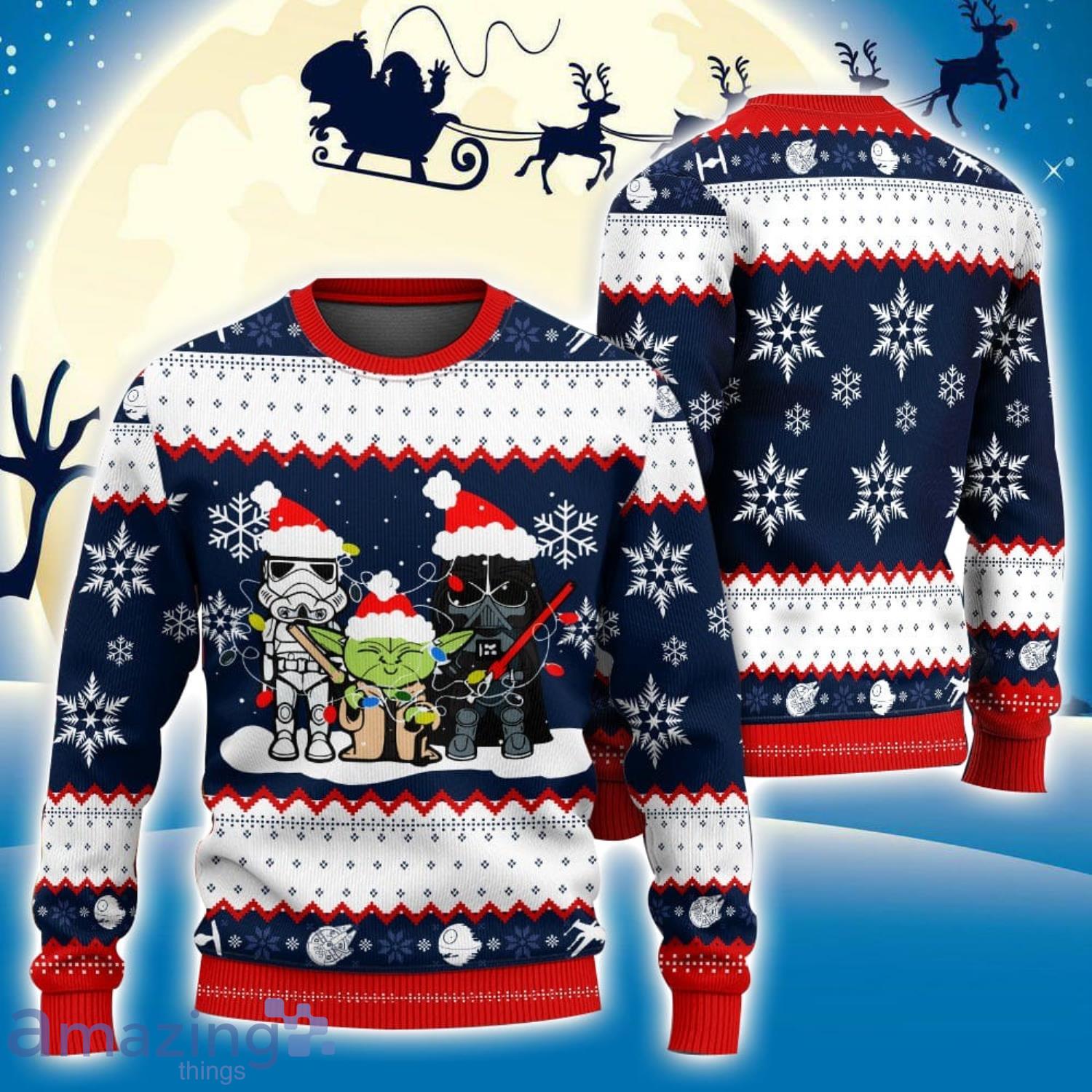 Dallas Cowboys Cute Baby Yoda Star Wars 3D Ugly Christmas Sweater