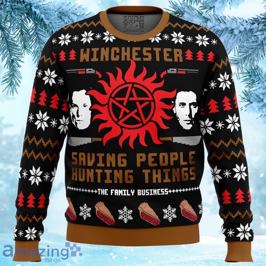 Christmas With The Winchesters Supernatural Ugly Christmas Sweater 3D Gift Christmas Funny Product Photo 1