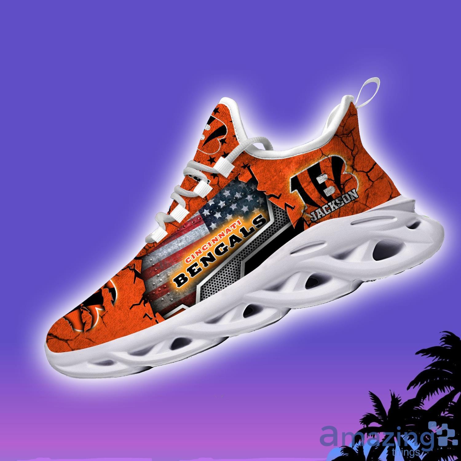 Cincinnati Bengals NFL Clunky Sneakers Custom Name Sport Max Soul Shoes For Fan image Cincinnati Bengals NFL Clunky Sneakers Custom Name Sport Max Soul Shoes For Fan Product Photo 3