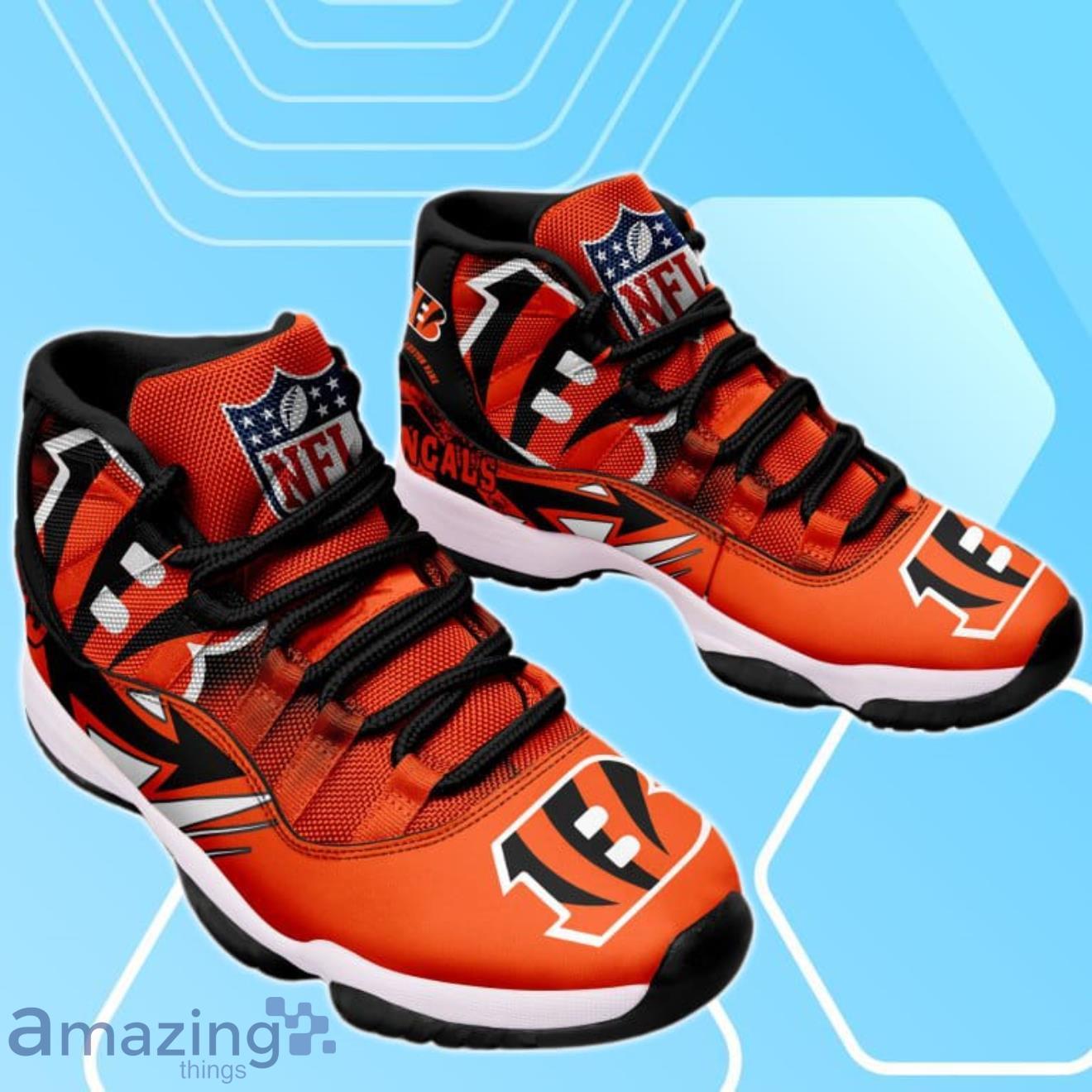 Cincinnati Bengals Custom Name Air Jordan 11 Sneaker Shoes For Sport Fans -  Banantees