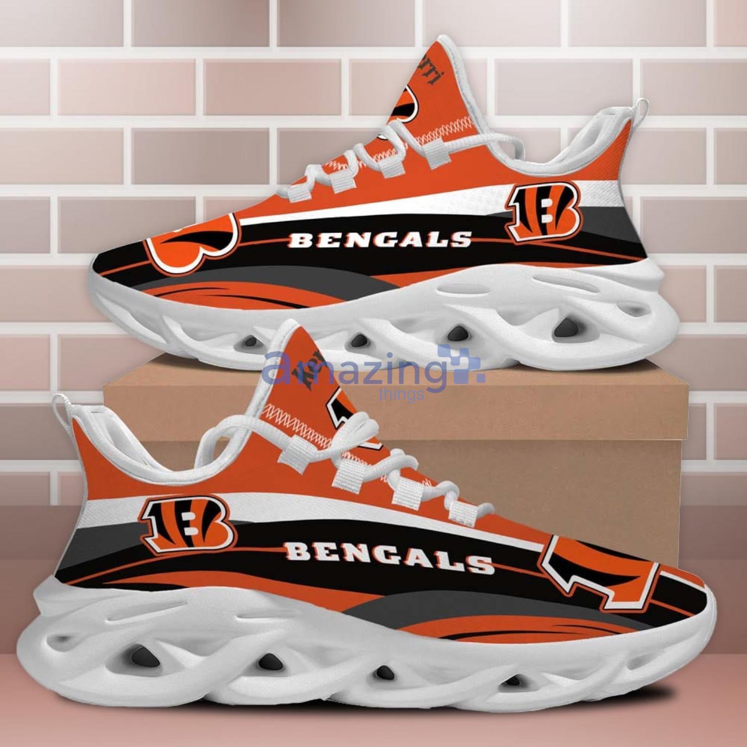 Cincinnati Bengals NFL Men And Women Running Sneakers Ultra Max Soul Shoes  - Freedomdesign