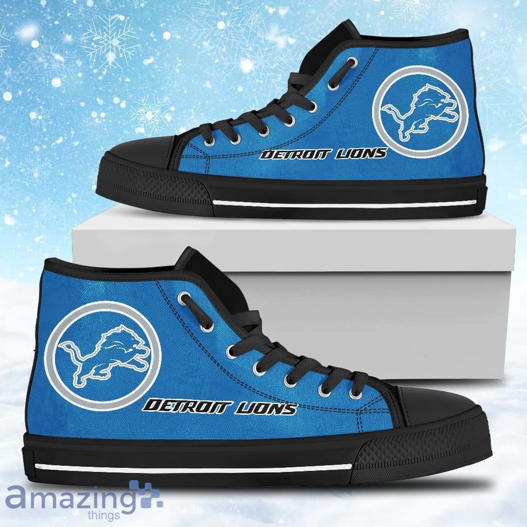 Circle Logo Detroit Lions High Top Shoes Gift For Passionate Fans