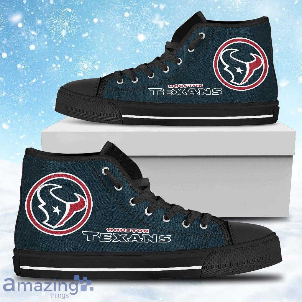 Circle Logo Houston Texans High Top Shoes Gift For Big Fans Product Photo 1