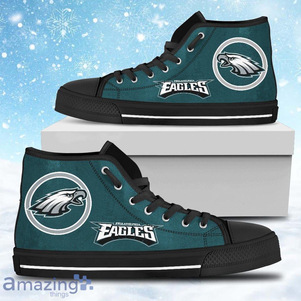 Circle Logo Philadelphia Eagles High Top Shoes Gift For Big Fans