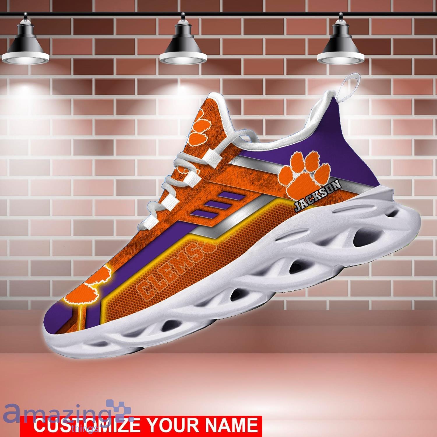 Clemson Tigers NCAA1 Max Soul Shoes Custom Name Sports Sneakers For Fans image Clemson Tigers NCAA1 Max Soul Shoes Custom Name Sports Sneakers For Fans Product Photo 3