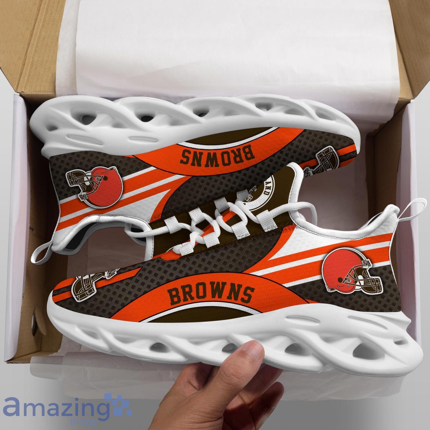 Cleveland Browns NFL Clunky Shoes Running Max Soul Shoes For Men