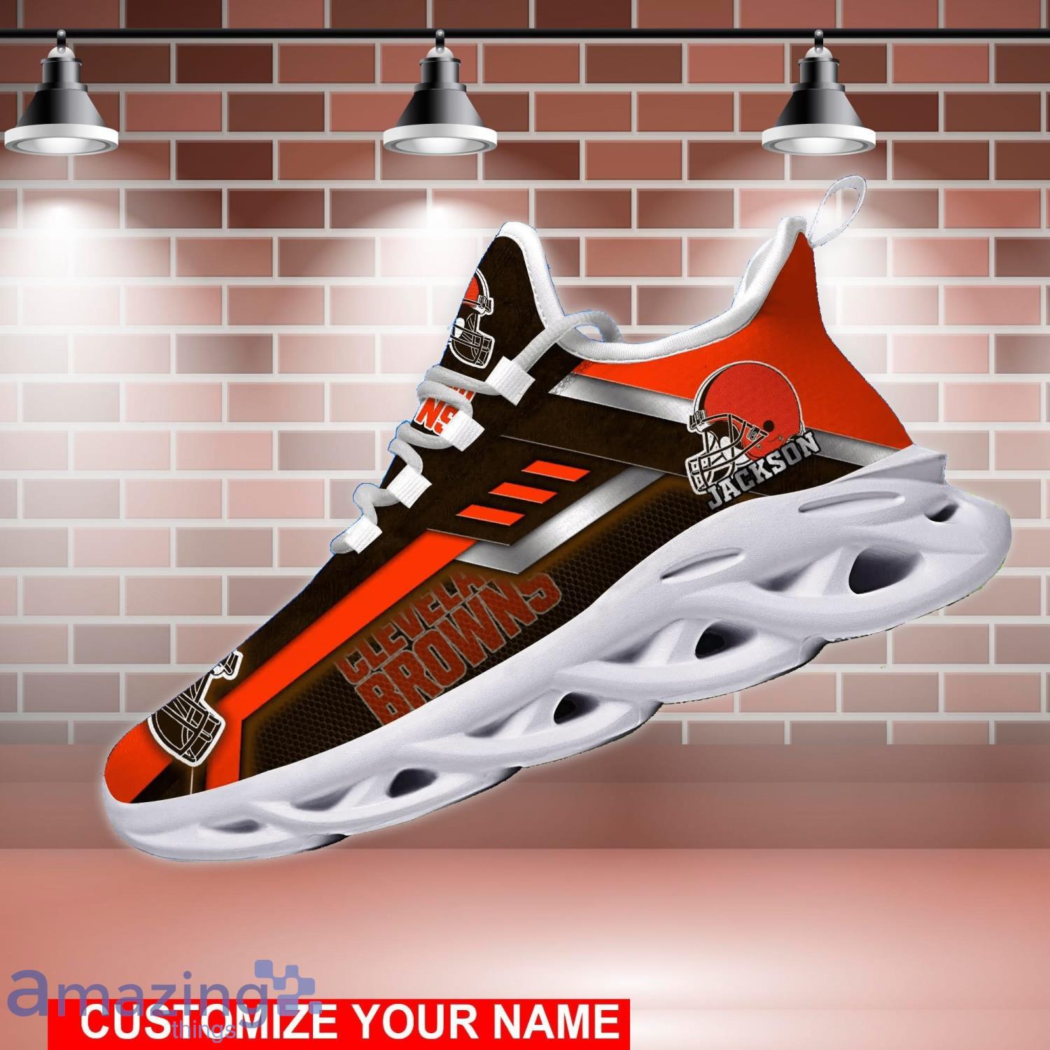 NFL Cleveland Browns Sport Sneakers Custom Name Max Soul Shoes