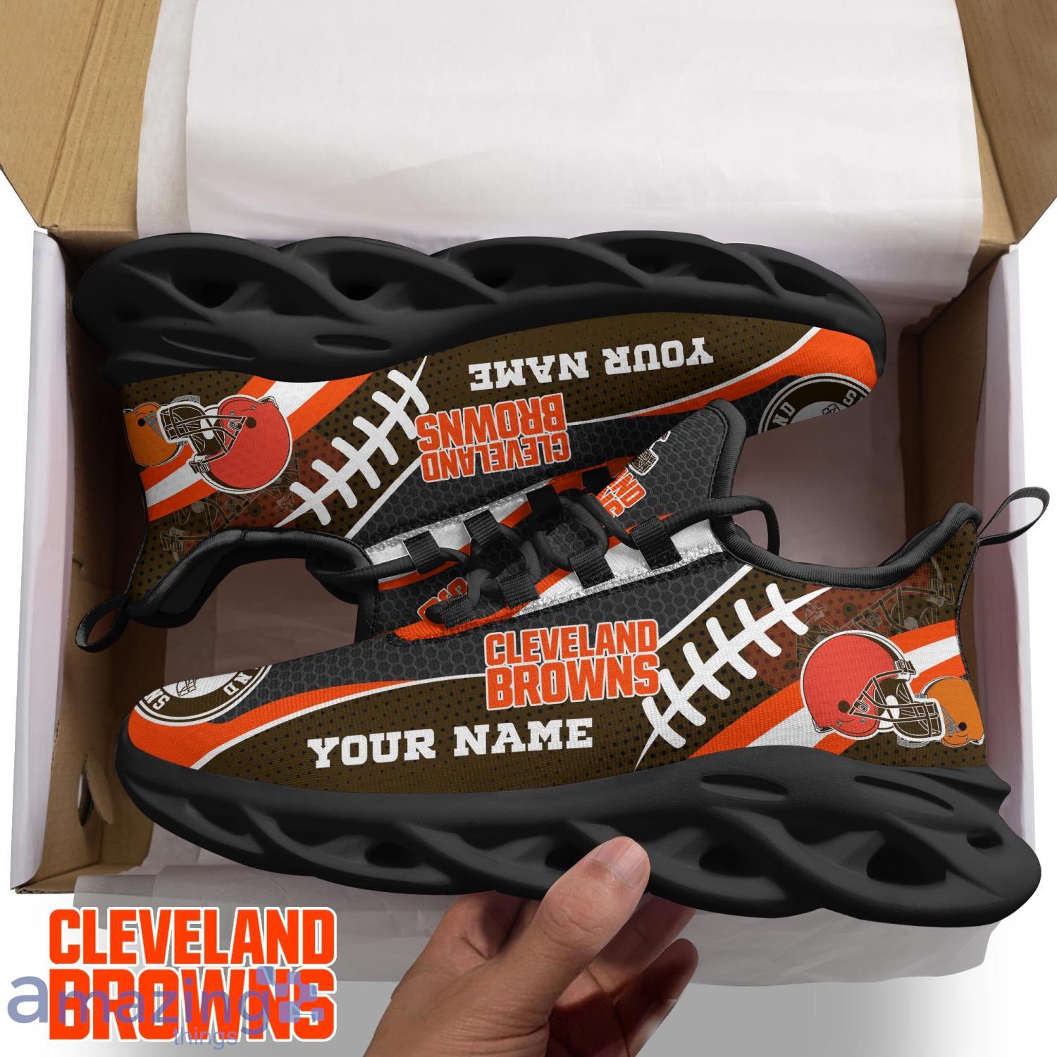 Cleveland Browns NFL Sneakers Custom Name Ultra Max Soul Shoes For Fans image Cleveland Browns NFL Sneakers Custom Name Ultra Max Soul Shoes For Fans Product Photo 2