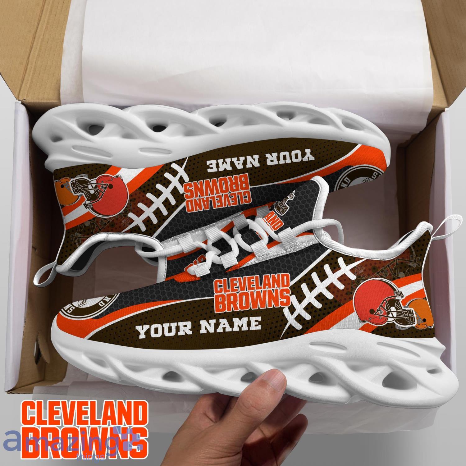 Cleveland Browns NFL Sneakers Custom Name Ultra Max Soul Shoes For Fans image Cleveland Browns NFL Sneakers Custom Name Ultra Max Soul Shoes For Fans Product Photo 5