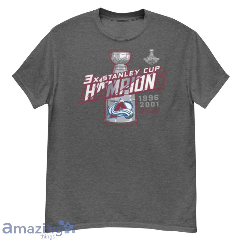 Colorado Avalanche 3x Nhl Stanley Cup Champions Shirt image Colorado Avalanche 3x Nhl Stanley Cup Champions Shirt Product Photo 3