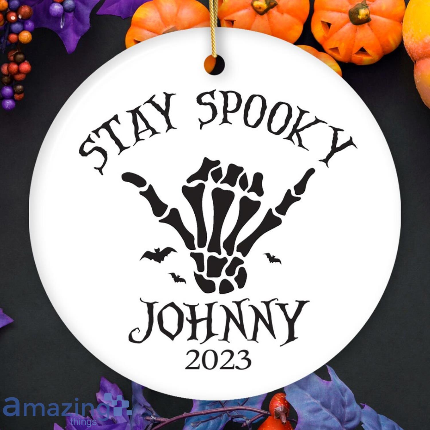 Cool Skeleton Stay Spooky Personalized Halloween Ornament Product Photo 1