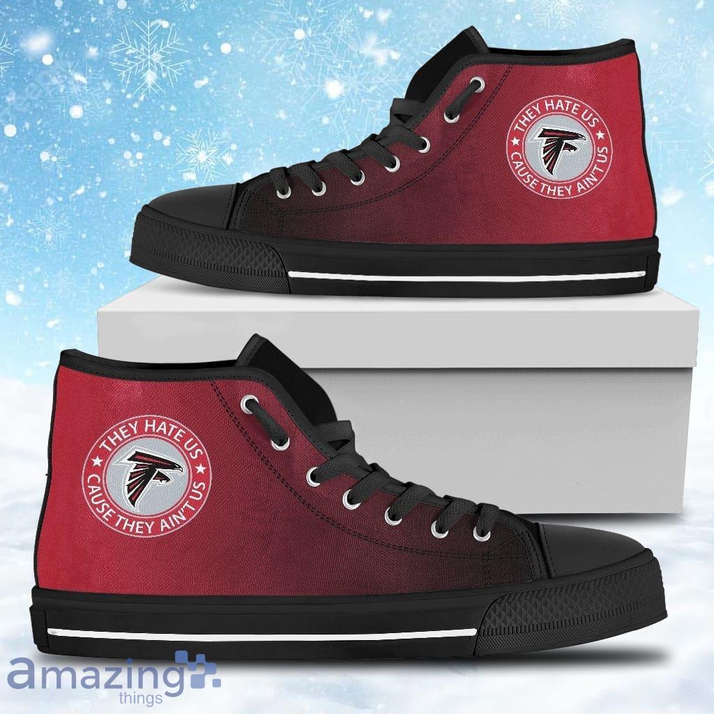 Cool They Hate Us Cause They Ain't Us Atlanta Falcons High Top Shoes Gift For Big Fans Product Photo 1