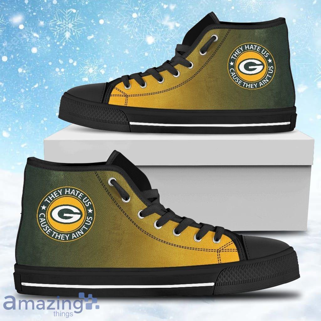 Green Bay Packers NFL Mens High Top Big Logo Canvas Shoes