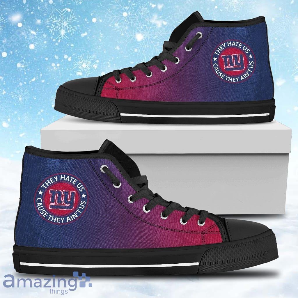 Cool They Hate Us Cause They Ain't Us New York Giants High Top Shoes Gift For Big Fans image Cool They Hate Us Cause They Ain't Us New York Giants High Top Shoes Gift For Big Fans