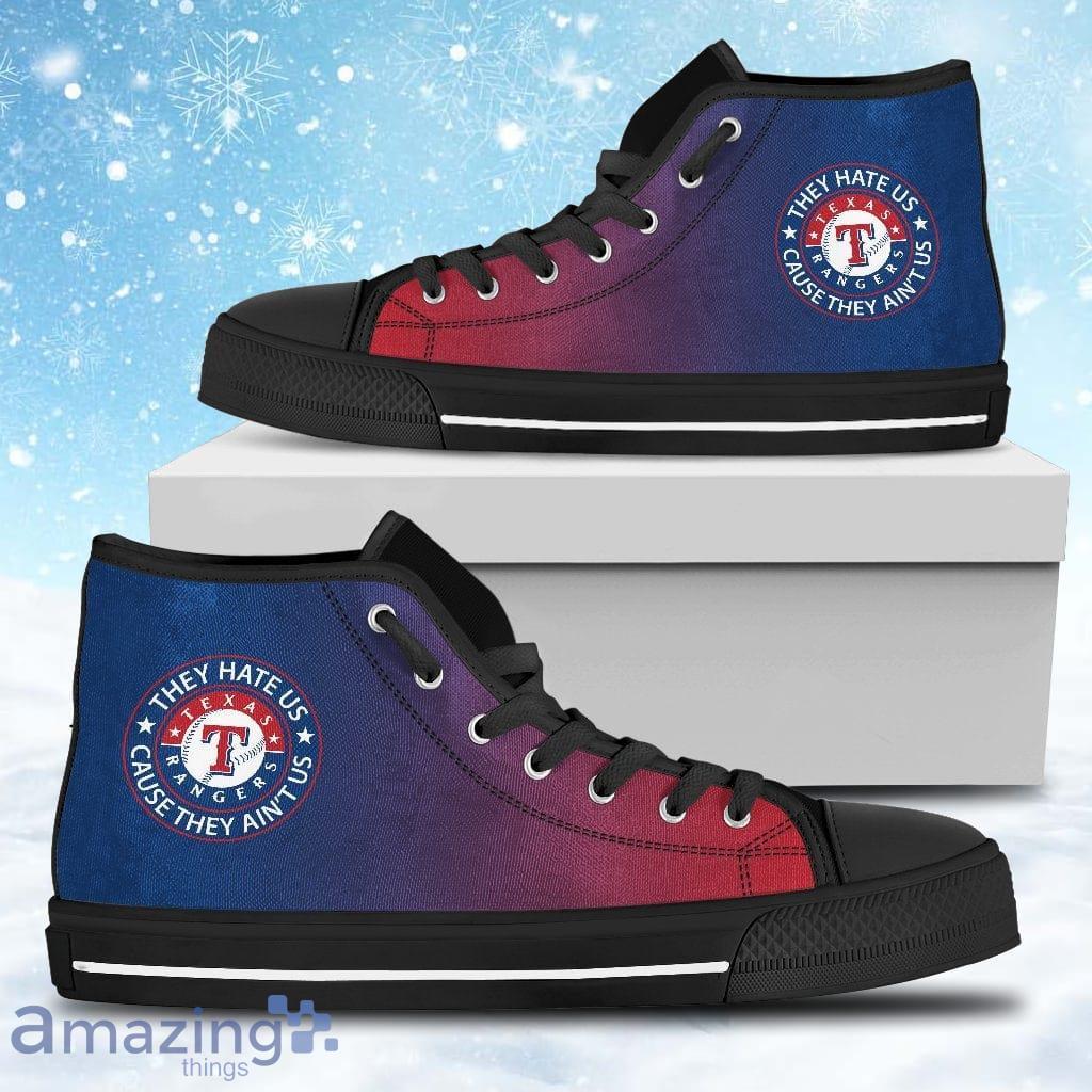 Cool They Hate Us Cause They Ain t Us Texas Rangers High Top Shoes