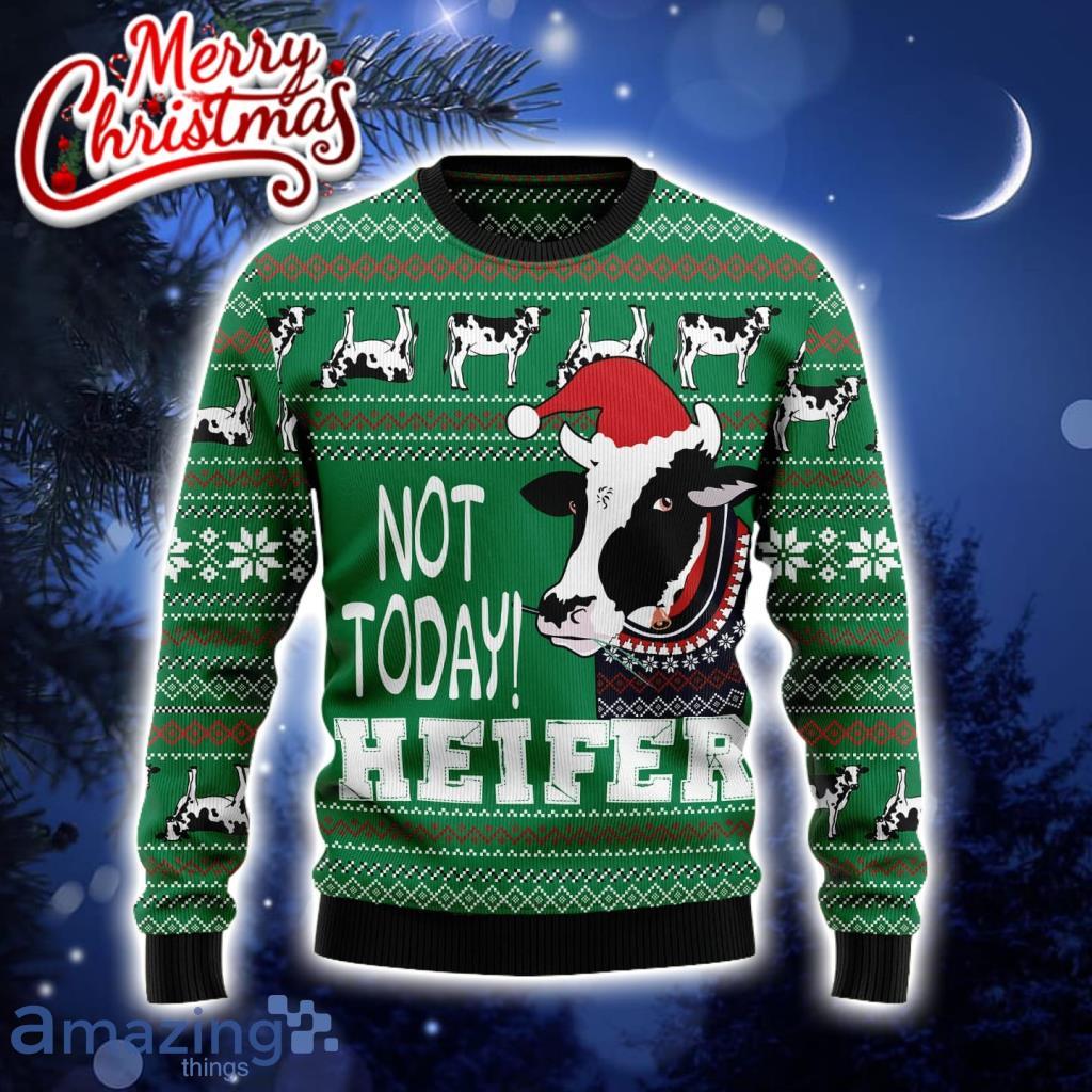 Cow Not Today Christmas Ugly Christmas Sweater 3D Gift Christmas Funny Product Photo 1