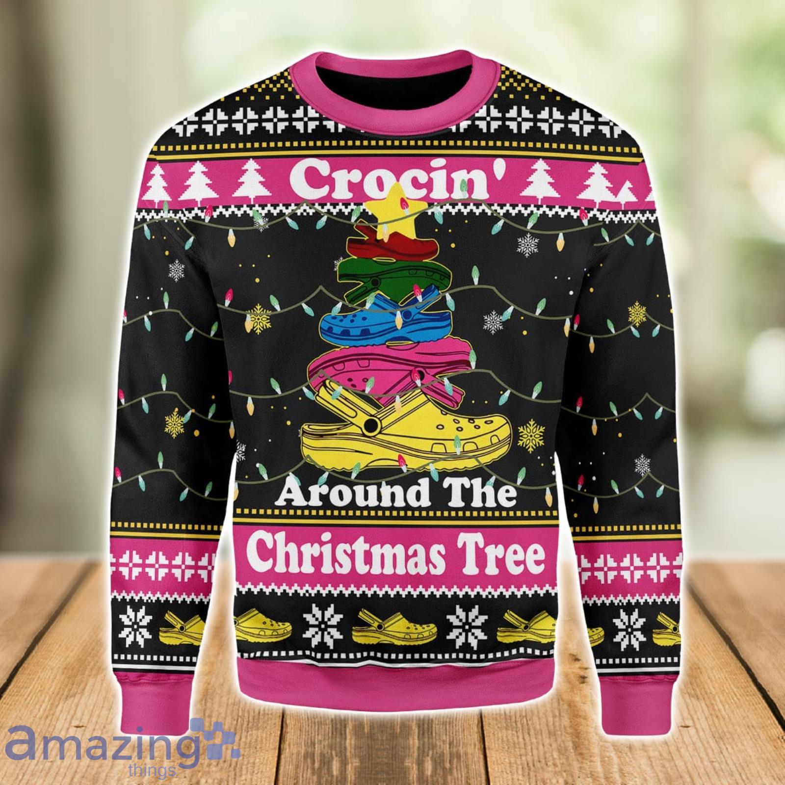 Crocin' Around The Christmas Tree Ugly Christmas Sweater Xmas Gift Men And Women Christmas Sweater Product Photo 1