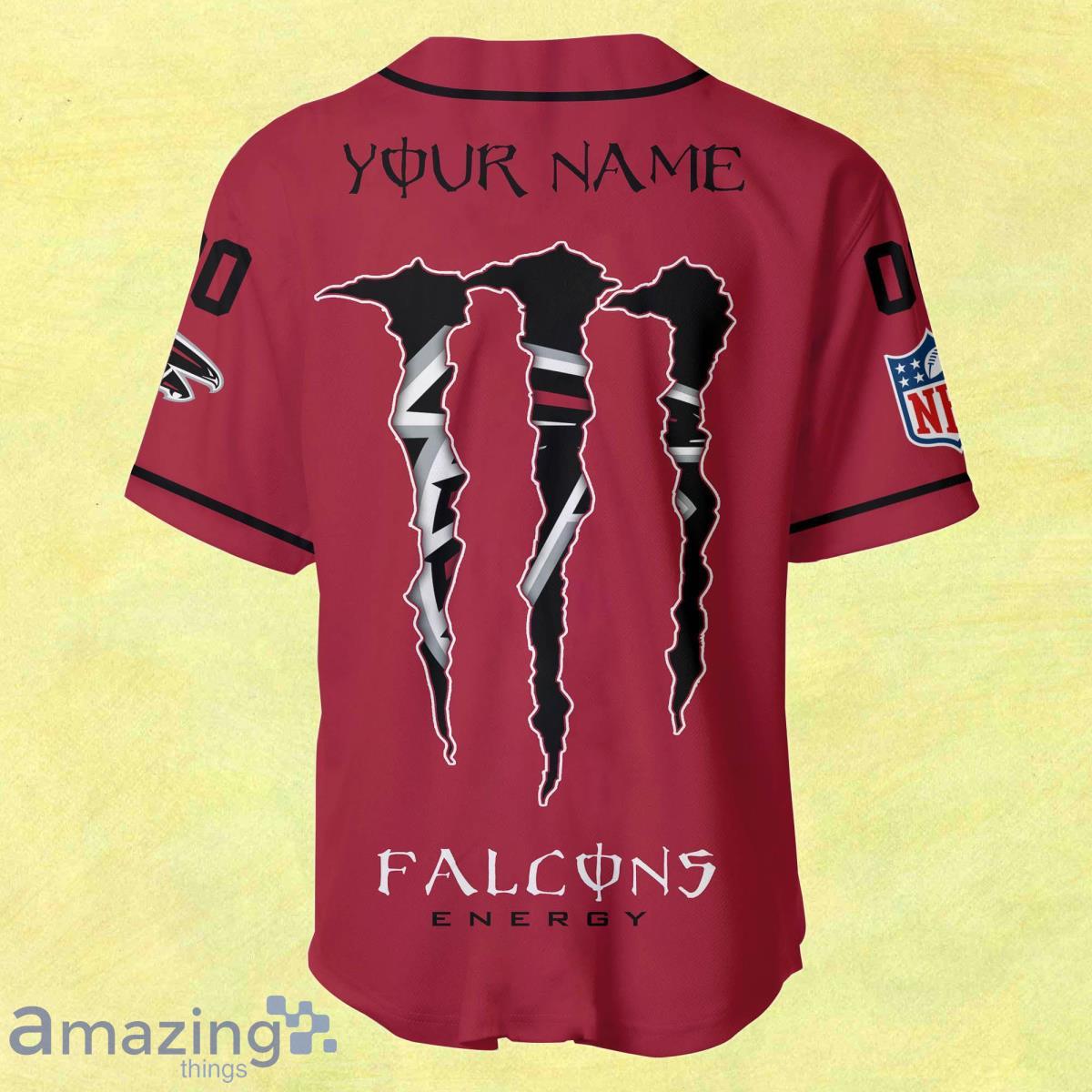 Atlanta Falcons NFL Custom Name Baseball Jersey Shirt Gift For Men