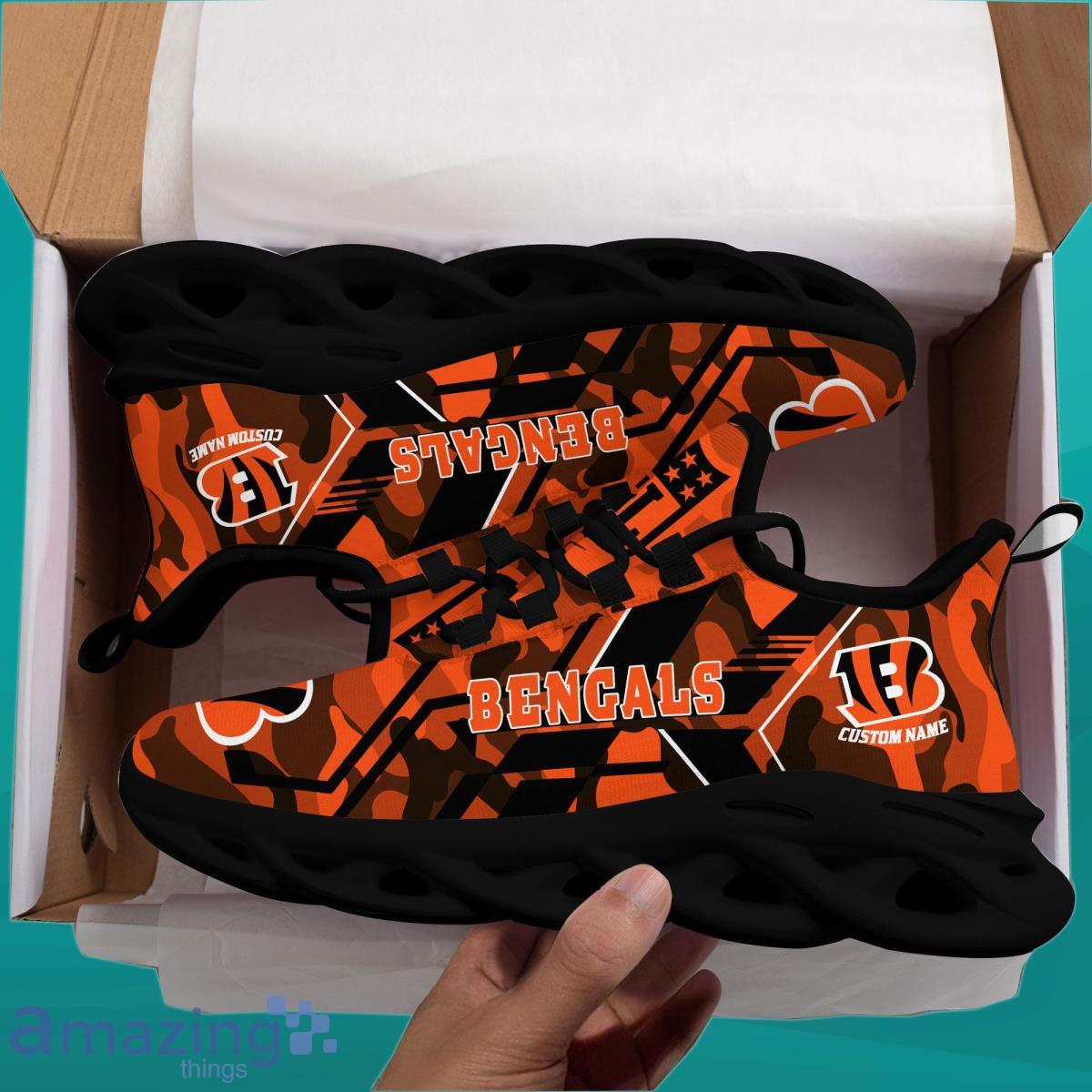 Cincinnati Bengals NFL Custom Name Max Soul Shoes Impressive Gift