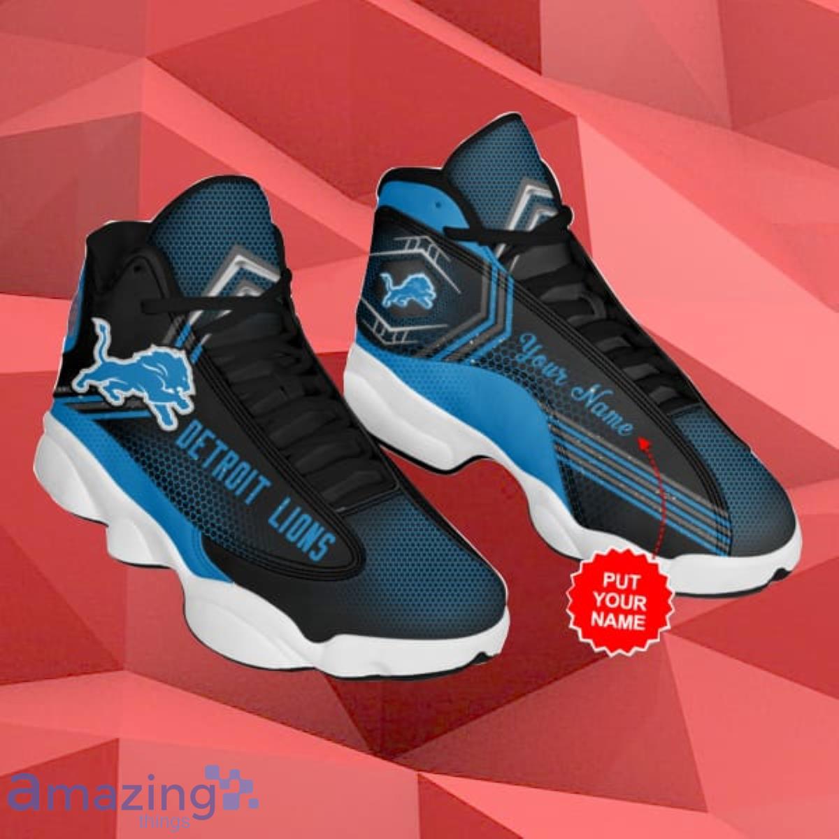 Shoes Detroit Lions Jordan 13 Custom Name Shoes