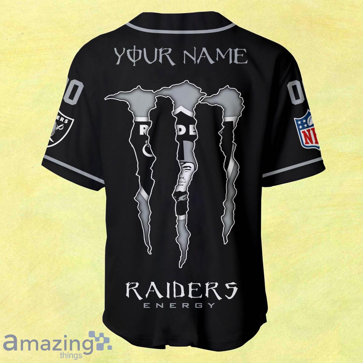 Las Vegas Raiders Custom Name And Number Baseball Jersey NFL Shirt Fan Gifts