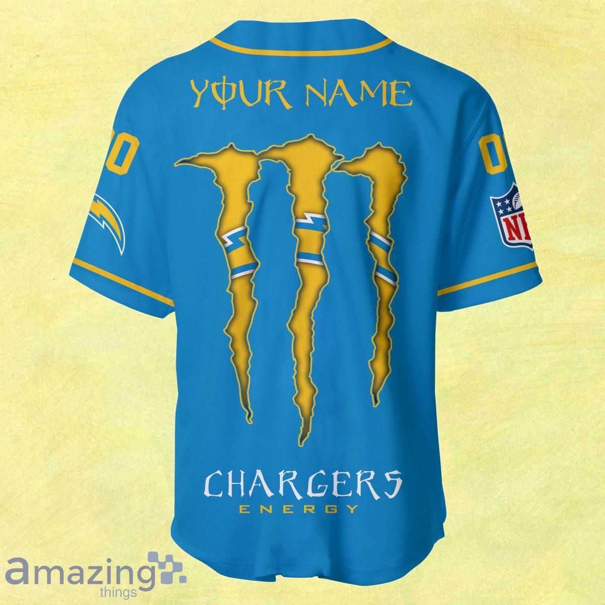 Custom Name Los Angeles Chargers Baseball Jersey Shirt Impressive Gift