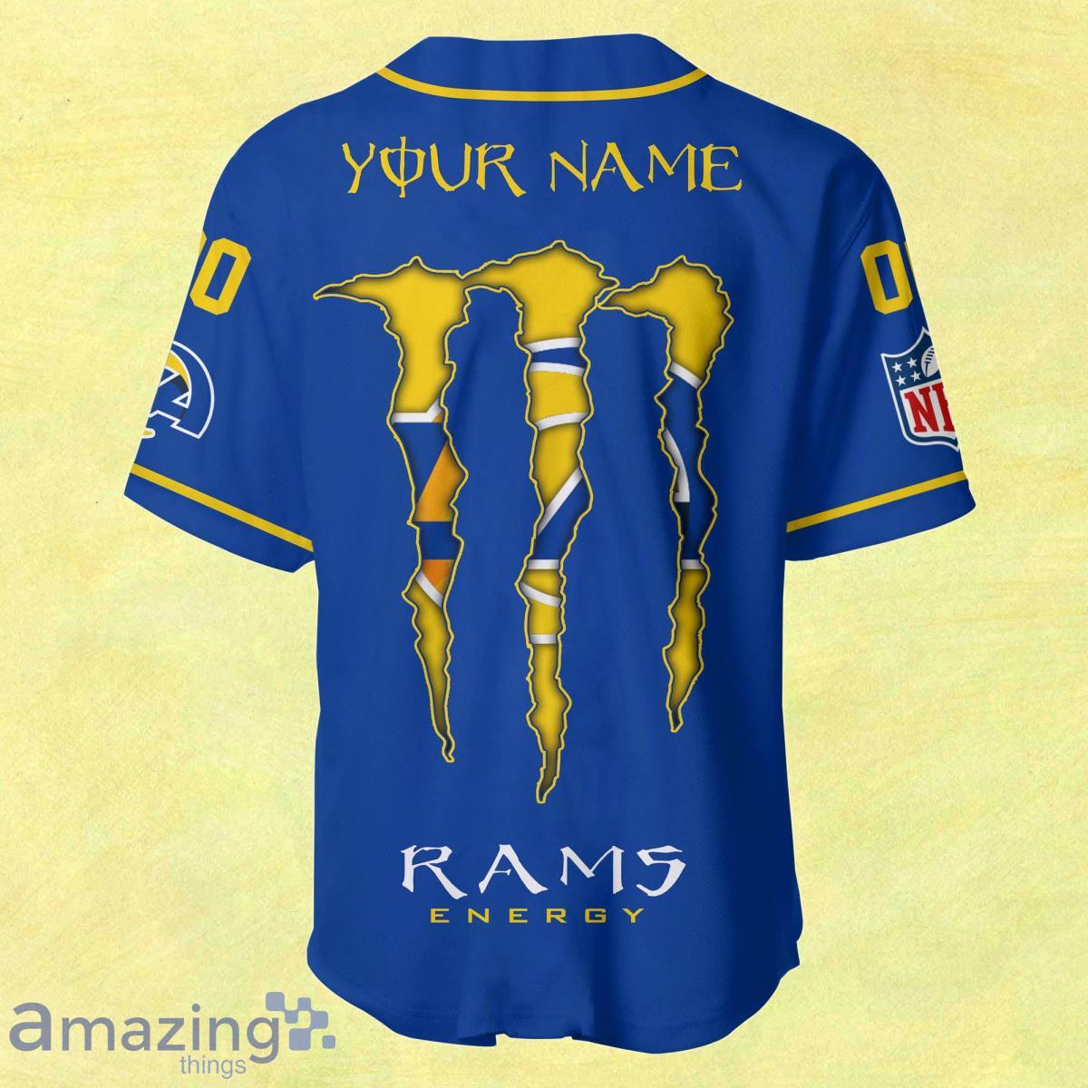 Los Angeles Rams Custom Name And Number Baseball Jersey NFL Shirt Fan Gifts