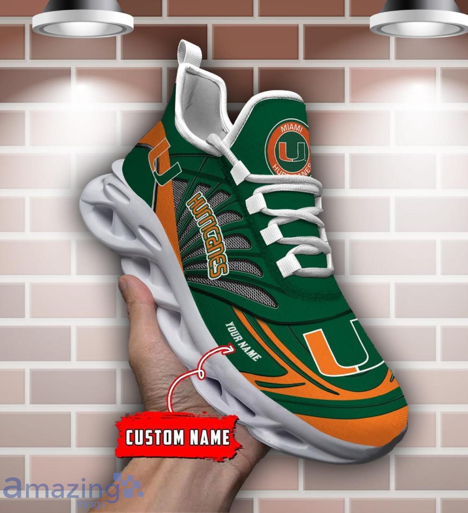 Custom Name Miami Hurricanes Personalized Name Max Soul Shoe Trending Sport Gift image Custom Name Miami Hurricanes Personalized Name Max Soul Shoe Trending Sport Gift Product Photo 1