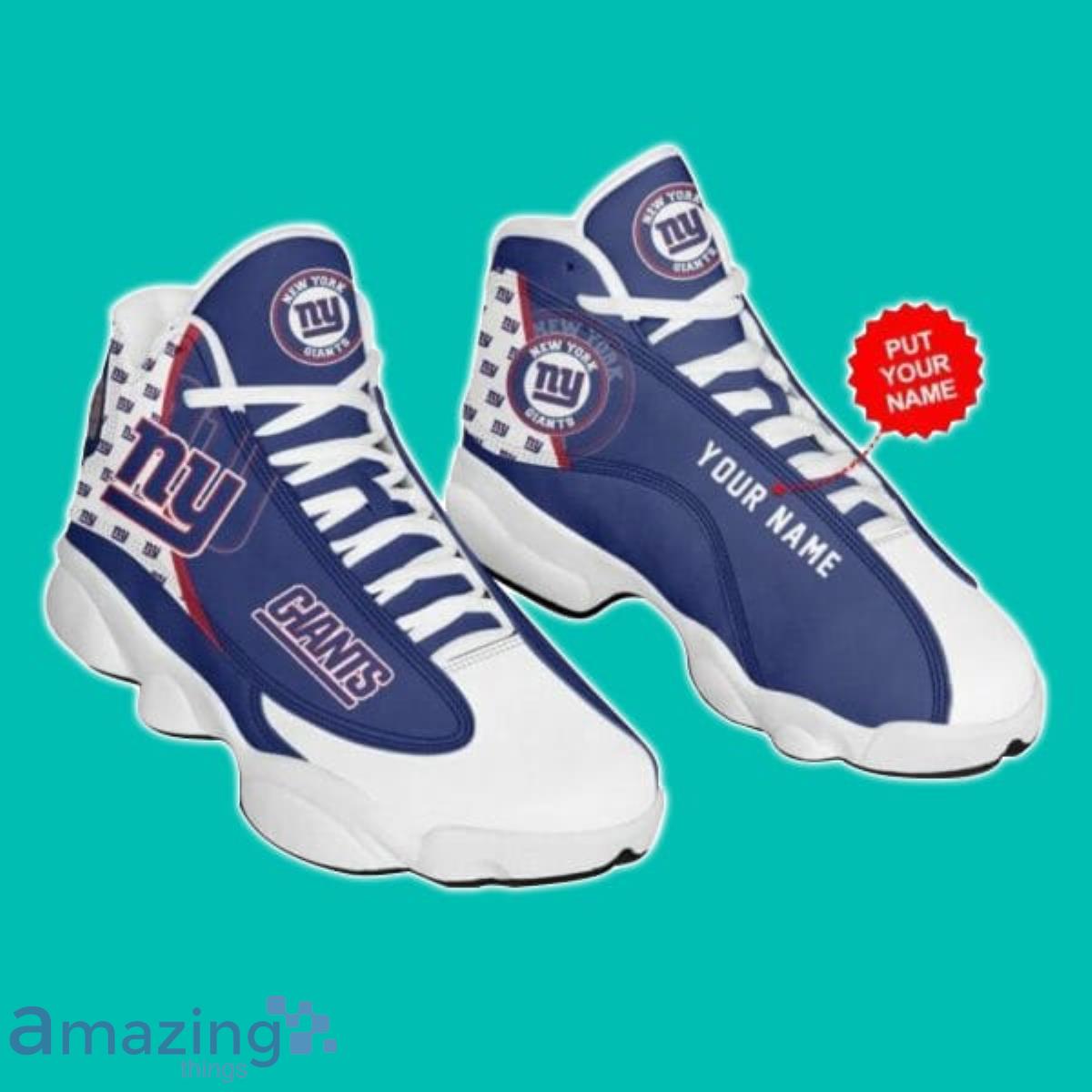 Custom Name NFL New York Giants Air Jordan 13 Shoes Product Photo 1