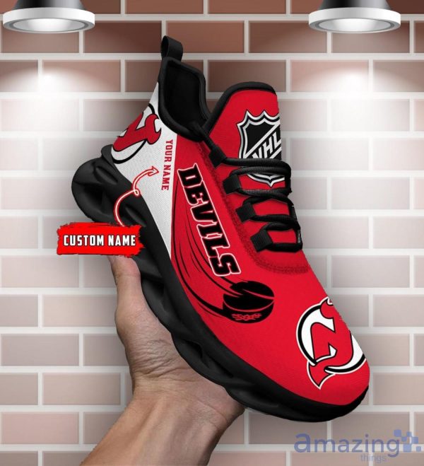 Custom Name NHL New Jersey Devils Personalized Name Max Soul Shoes Trending Sport Gift Sneakers Product Photo 2