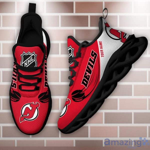 Custom Name NHL New Jersey Devils Personalized Name Max Soul Shoes Trending Sport Gift Sneakers Product Photo 3