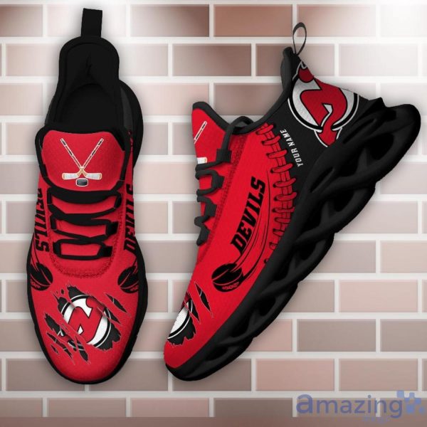 New Jersey Devils-Custom Name NHL New Max Soul Shoes