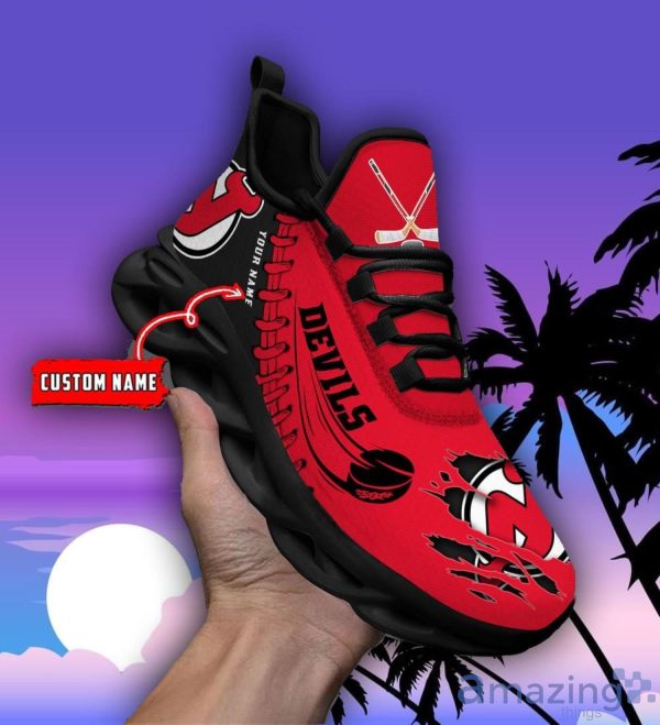 Custom Name NHL New Jersey Devils Personalized Name Ultra Max Soul Sneakers For Men And Women Product Photo 4