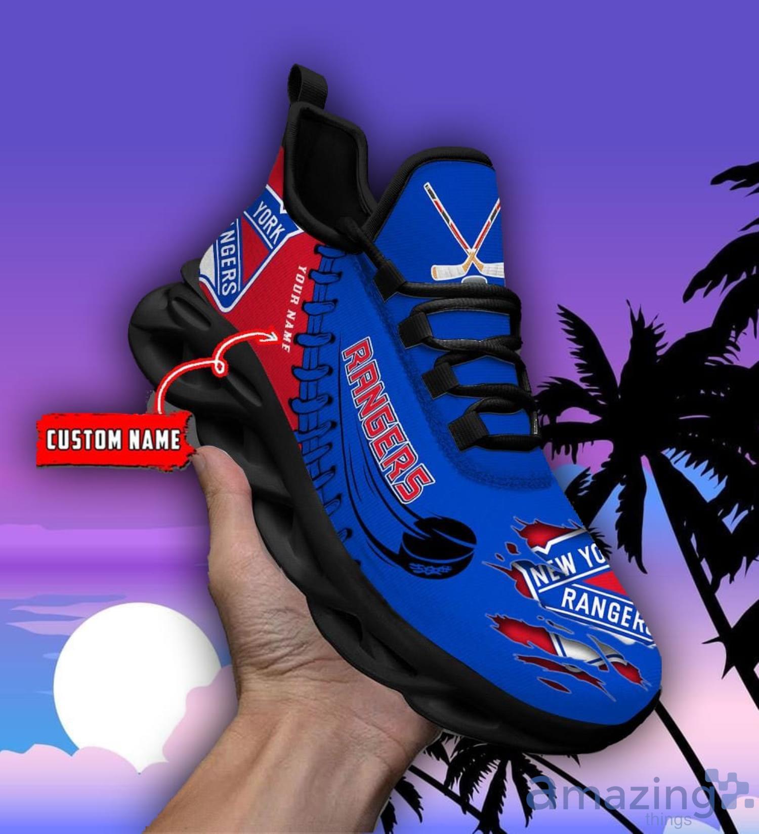 Personalize NHL New York Rangers Blue Max Soul Shoes - T-shirts