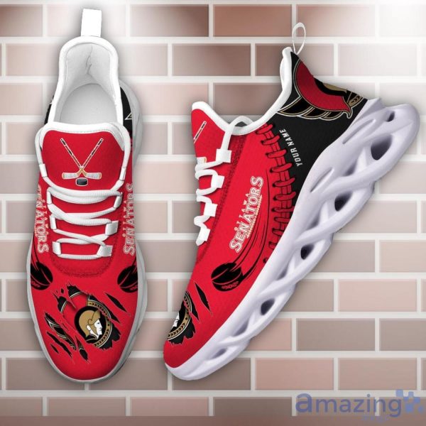 Custom Name NHL Ottawa Senators Personalized Name Ultra Max Soul Sneakers For Men And Women Product Photo 2