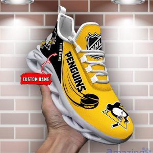 Custom Name NHL Pittsburgh Penguins Personalized Name Max Soul Shoes Trending Sport Gift Sneakers image Custom Name NHL Pittsburgh Penguins Personalized Name Max Soul Shoes Trending Sport Gift Sneakers Product Photo 2