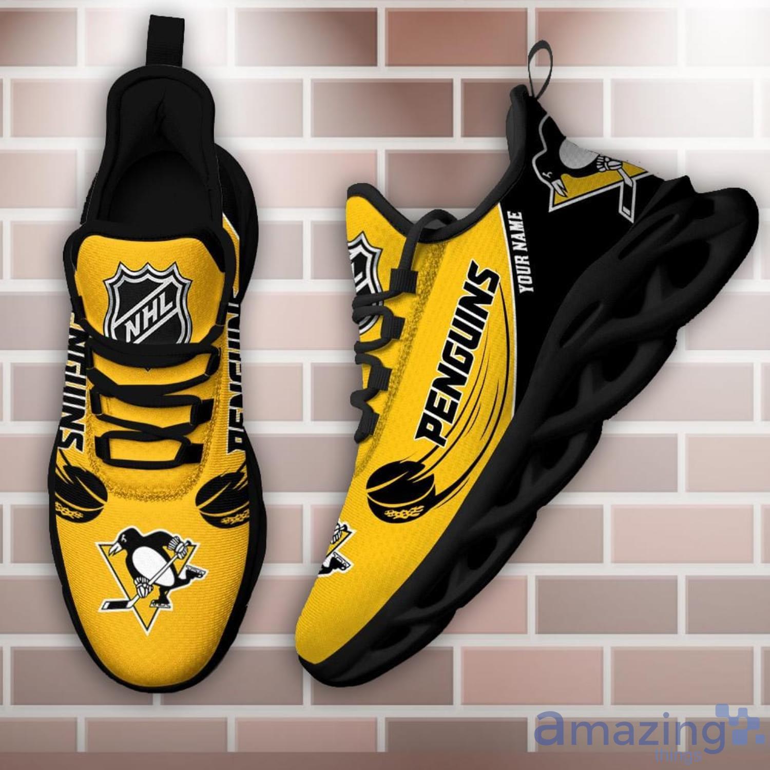 Custom Name NHL Pittsburgh Penguins Personalized Name Max Soul Shoes Trending Sport Gift Sneakers image Custom Name NHL Pittsburgh Penguins Personalized Name Max Soul Shoes Trending Sport Gift Sneakers Product Photo 3
