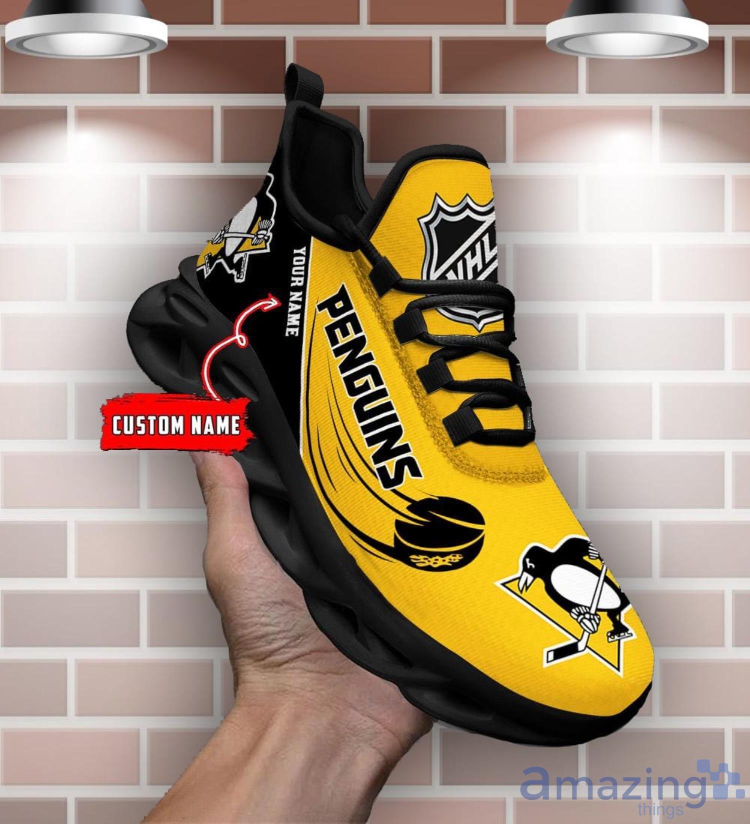 Custom Name NHL Pittsburgh Penguins Personalized Name Max Soul Shoes Trending Sport Gift Sneakers image Custom Name NHL Pittsburgh Penguins Personalized Name Max Soul Shoes Trending Sport Gift Sneakers Product Photo 1