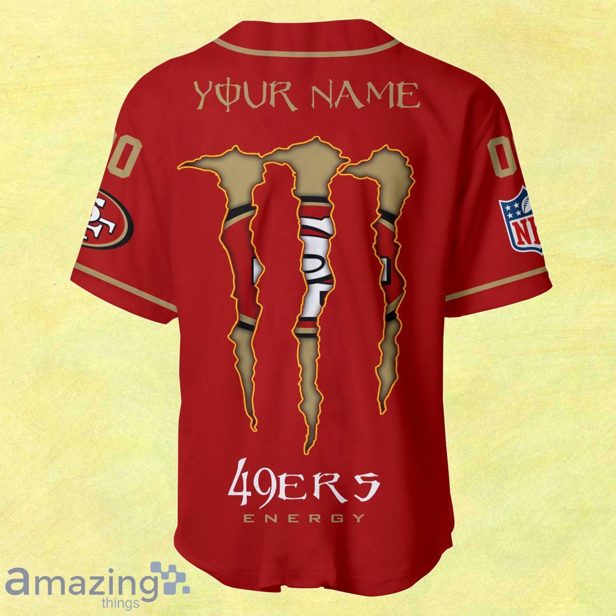 Custom Name 49ers Baseball Jersey Black And Red San Francisco