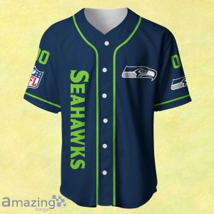 Custom Name Seattle Seahawks Baseball Jersey Shirt Unique Gift Product Photo 2