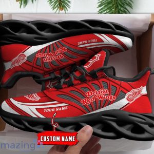 Custom Name Shoes Detroit Red Wings Max Soul Sneakers Men And Women Sport Shoes image Custom Name Shoes Detroit Red Wings Max Soul Sneakers Men And Women Sport Shoes Product Photo 2