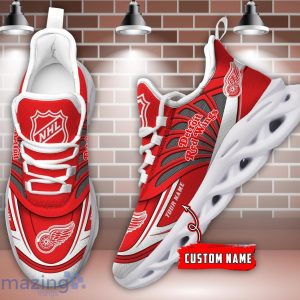 Custom Name Shoes Detroit Red Wings Max Soul Sneakers Men And Women Sport Shoes image Custom Name Shoes Detroit Red Wings Max Soul Sneakers Men And Women Sport Shoes Product Photo 3
