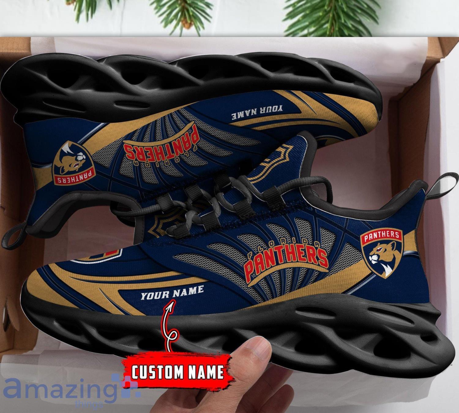 Custom Name Shoes Florida Panthers Max Soul Sneakers Men And Women Sport Shoes image Custom Name Shoes Florida Panthers Max Soul Sneakers Men And Women Sport Shoes Product Photo 2