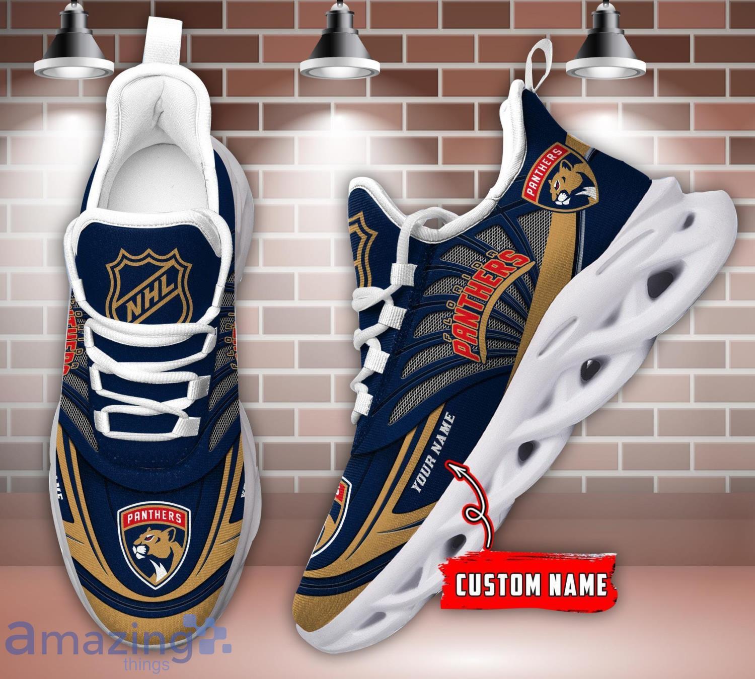 Custom Name Shoes Florida Panthers Max Soul Sneakers Men And Women Sport Shoes image Custom Name Shoes Florida Panthers Max Soul Sneakers Men And Women Sport Shoes Product Photo 3