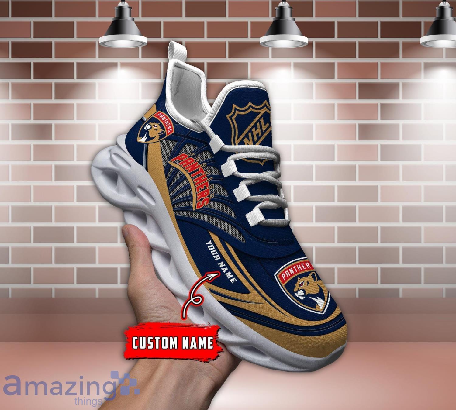 Custom Name Shoes Florida Panthers Max Soul Sneakers Men And Women Sport Shoes image Custom Name Shoes Florida Panthers Max Soul Sneakers Men And Women Sport Shoes Product Photo 4